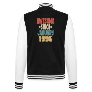 Fantastischer Januar 1996 - College-Sweatjacke - Schwarz/Weiß - Hinten - Marisol (170cm)