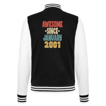 Awesome January 2001 - College Sweat Jacket - black/white - Back - Marisol (170cm)