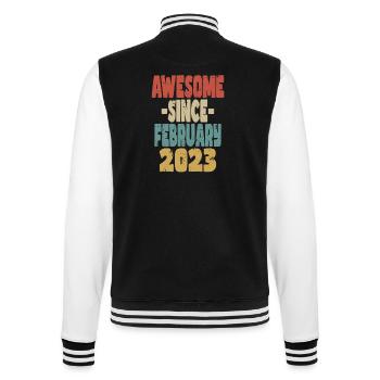 Awesome February 2023 - College Sweat Jacket - black/white - Back - Marisol (170cm)