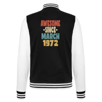 Fantastischer März 1972 - College-Sweatjacke - Schwarz/Weiß - Hinten - Marisol (170cm)