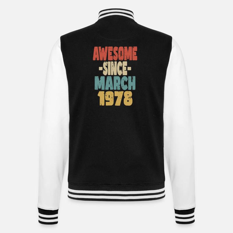 Génial mars 1978 - Veste Teddy - noir/blanc