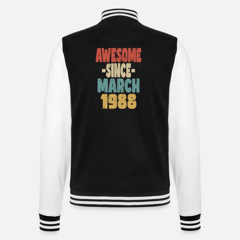 Génial mars 1988 - Veste Teddy - noir/blanc