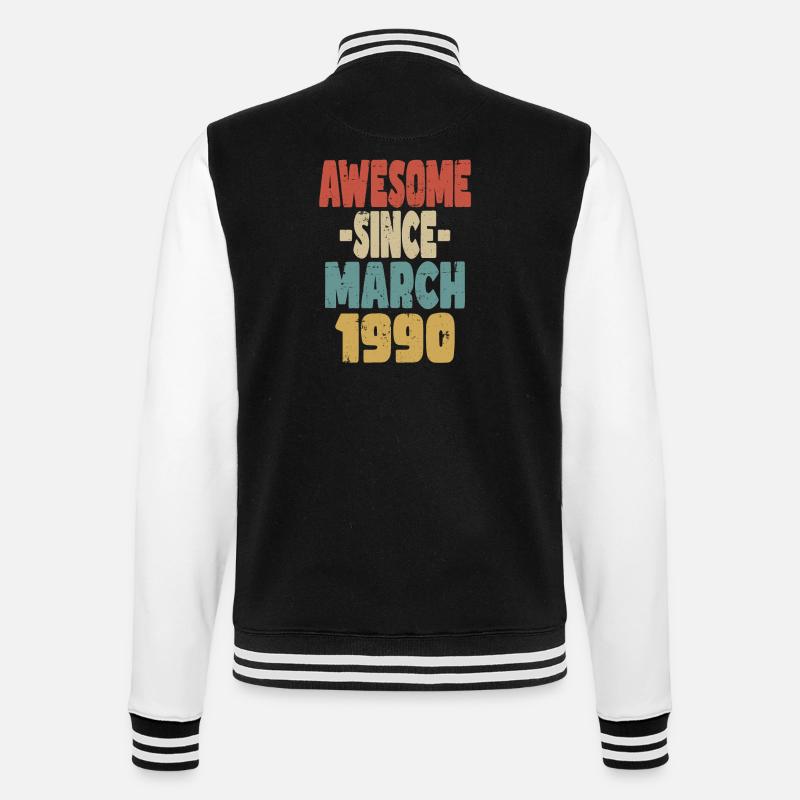 Génial mars 1990 - Veste Teddy - noir/blanc