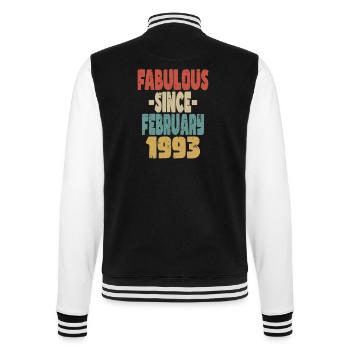 Fabelhafter Februar 1993 - College-Sweatjacke - Schwarz/Weiß - Hinten - Marisol (170cm)