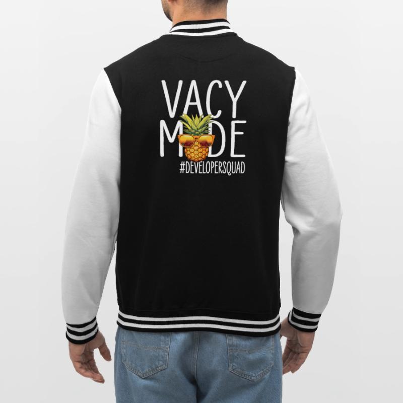 Developer Vacation Vacy Mode Developersquad College Sweat Jacket