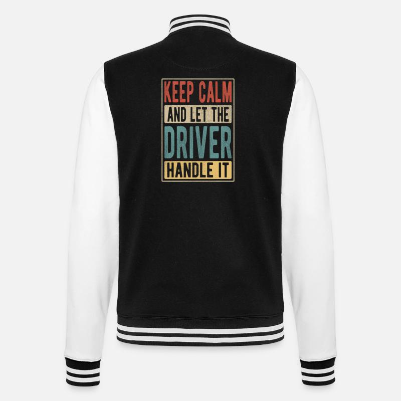Driver Retro Geschenk - College-Sweatjacke - Schwarz/Weiß
