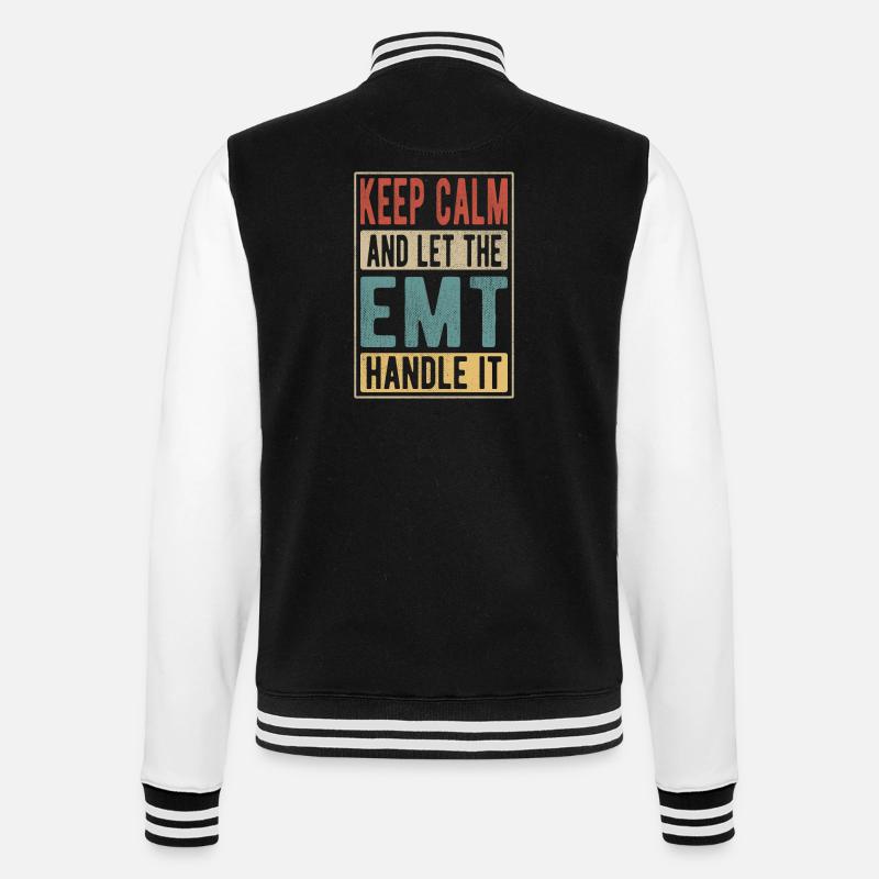 Emt Retro Geschenk - College-Sweatjacke - Schwarz/Weiß