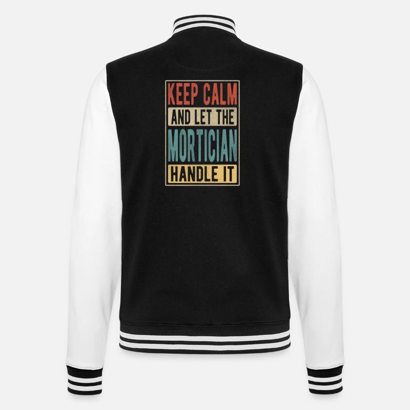 Leichenbestatter Retro Geschenk - College-Sweatjacke - Schwarz/Weiß