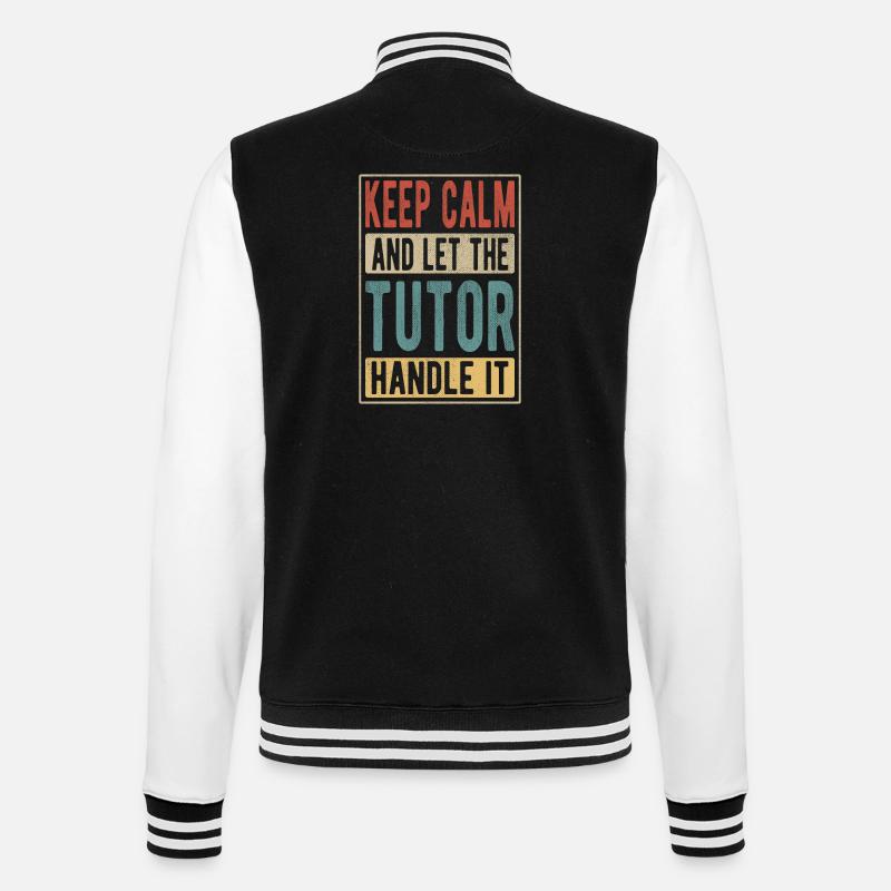 Tutor Retro Gift - College Sweat Jacket - black/white