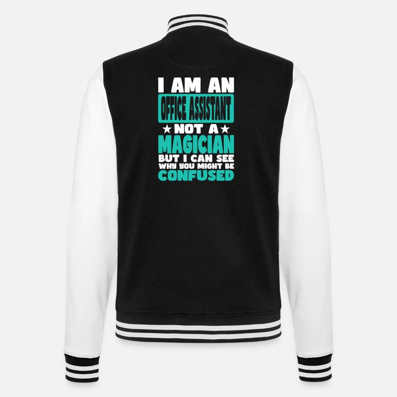 Büroassistent - College-Sweatjacke - Schwarz/Weiß