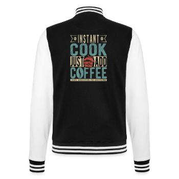 Instant-Kochen Einfach Kaffee hinzufügen - College-Sweatjacke - Schwarz/Weiß - Hinten - Marisol (170cm)