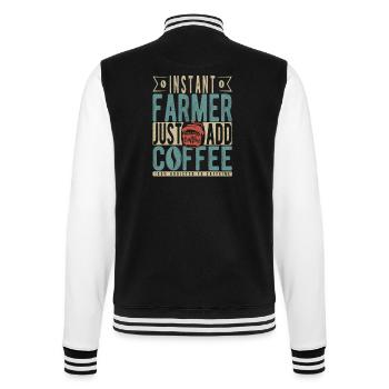 Instant Farmer Fügen Sie einfach Kaffee hinzu - College-Sweatjacke - Schwarz/Weiß - Hinten - Marisol (170cm)