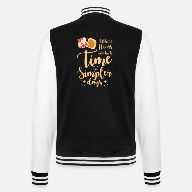Time To Simpler Days PB&J Nostalgia - College Sweat Jacket - black/white