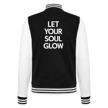 Let your soul shine - College Sweat Jacket - black/white - Back - Marisol (170cm)