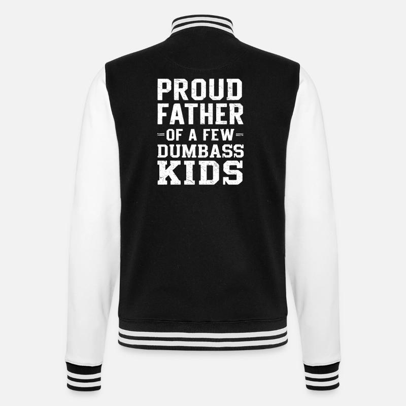 Fier père d’enfants chaotiques - Veste Teddy - noir/blanc
