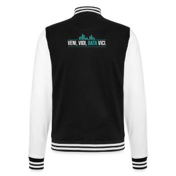 Veni, Vidi, Data Vici Statistician - College Sweat Jacket - black/white - Back - Marisol (170cm)