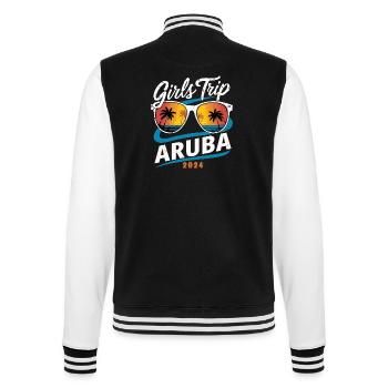 Girls Trip Aruba 2024 - College-Sweatjacke - Schwarz/Weiß - Hinten - Marisol (170cm)