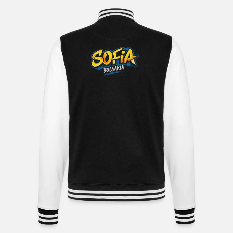 Sofia Bulgarien Souvenir - College-Sweatjacke - Schwarz/Weiß