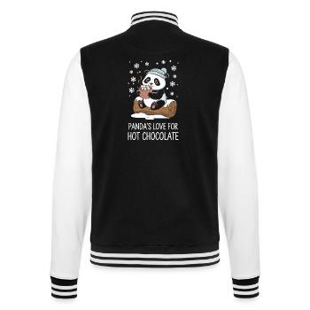 L’amour du panda pour le chocolat chaud en hiver - Veste Teddy - noir/blanc - Dos - Marisol (170cm)