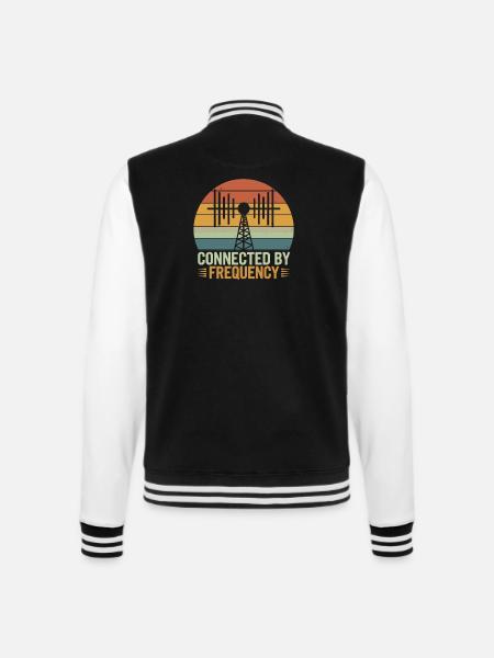 Amateurfunker Verbunden Durch Frequenz - College-Sweatjacke - Schwarz/Weiß