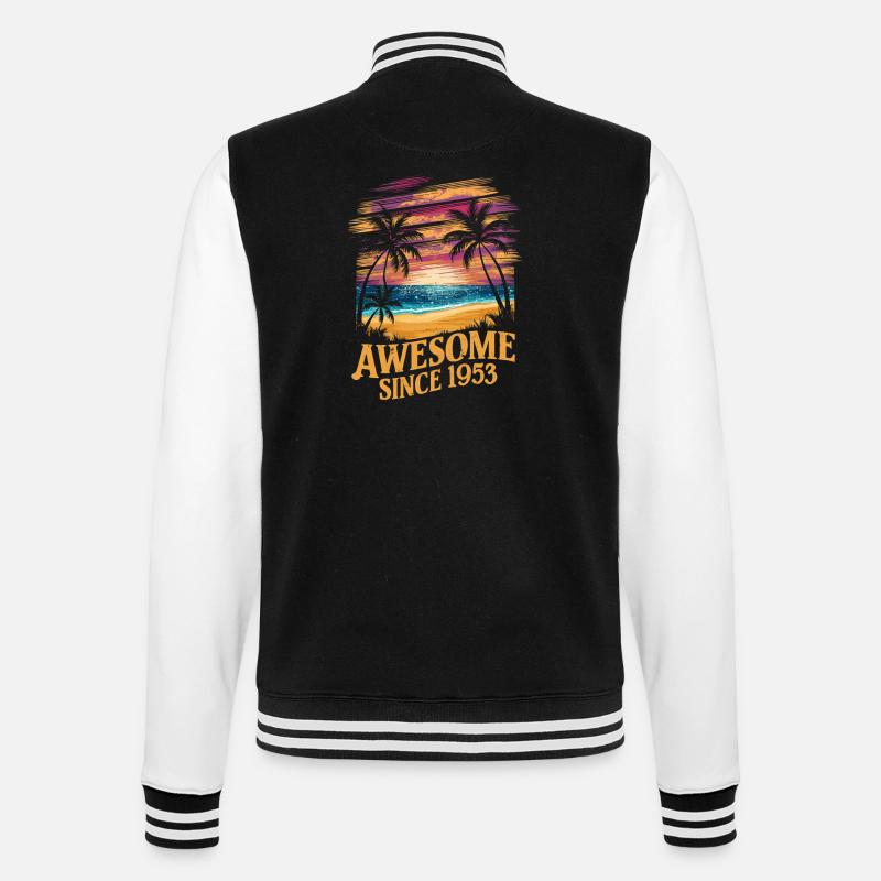 Awesome Since 1953 Beach Sunset - College Sweat Jacket - black/white