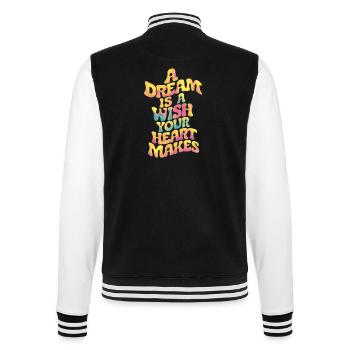 Ein Traum Ist Ein Wunsch Deines Herzens - College-Sweatjacke - Schwarz/Weiß - Hinten - Marisol (170cm)