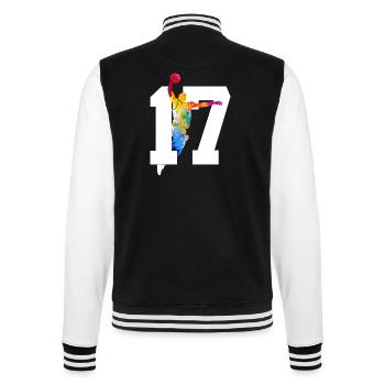 NUMBER 17 BASKETBALL 17TH BIRTHDAY - College Sweat Jacket - black/white - Back - Marisol (170cm)