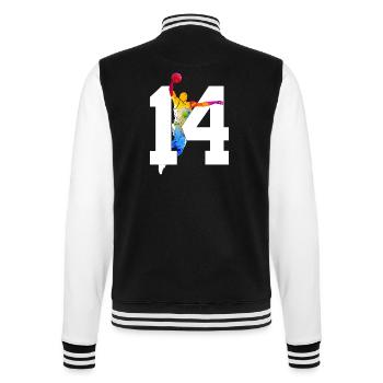 NUMÉRO 14 : 14E ANNIVERSAIRE DE BASKET-BALL - Veste Teddy - noir/blanc - Dos - Marisol (170cm)