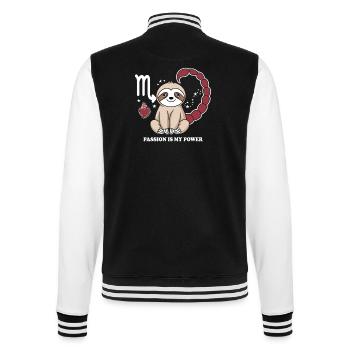 Skorpion Sternzeichen Faultier Leidenschaft Ist - College-Sweatjacke - Schwarz/Weiß - Hinten - Marisol (170cm)