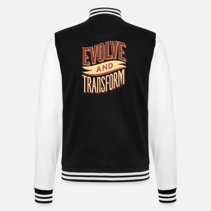 Evolve and Change: Inspiring - College Sweat Jacket - black/white