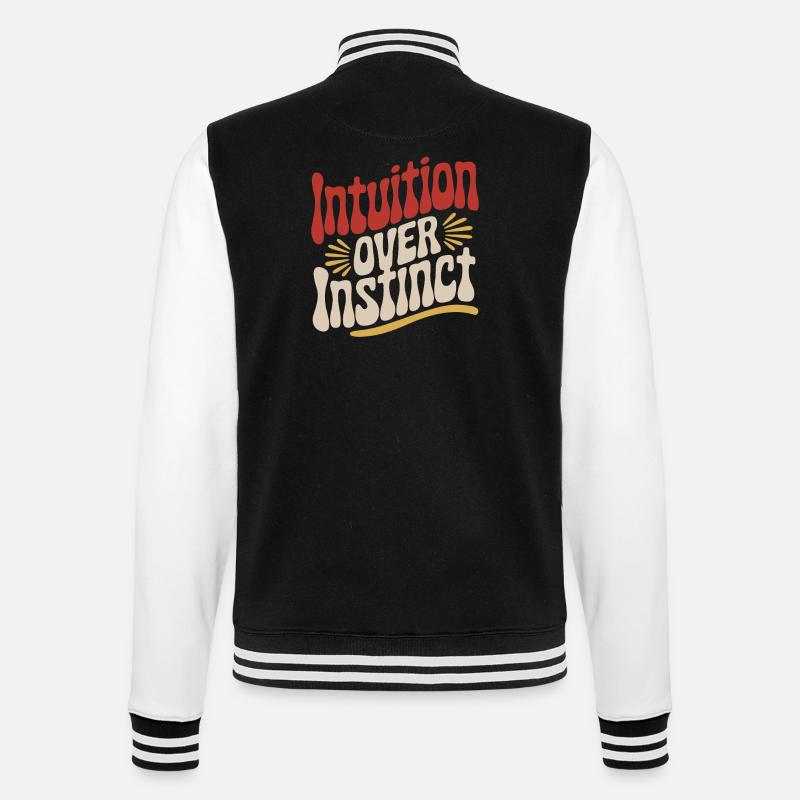 L’intuition plutôt que l’instinct Inspirant - Veste Teddy - noir/blanc