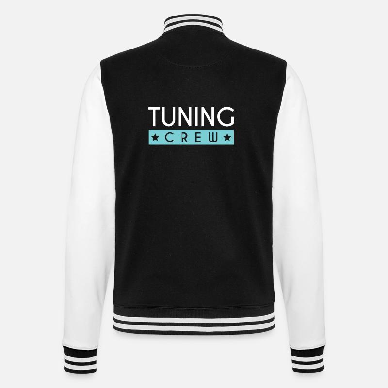 Tuning Crew - College-Sweatjacke - Schwarz/Weiß
