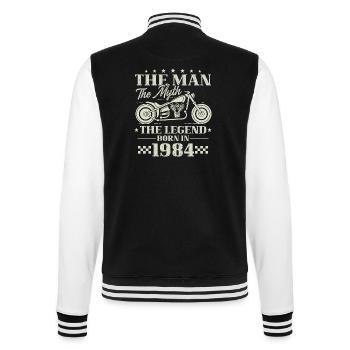 1984 L’Homme, Le Mythe, La Légende, Moto - Veste Teddy - noir/blanc - Dos - Marisol (170cm)
