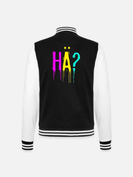 HÄ? Kindershirt - College-Sweatjacke - Schwarz/Weiß