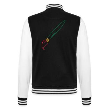 brush - College Sweat Jacket - black/white - Back - Marisol (170cm)