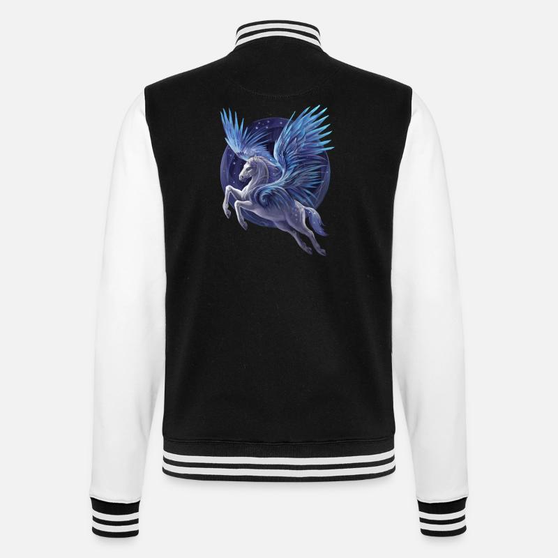 Pegasus - College-Sweatjacke - Schwarz/Weiß