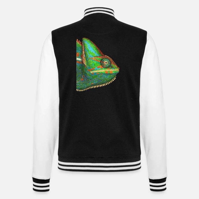 chameleon - College Sweat Jacket - black/white