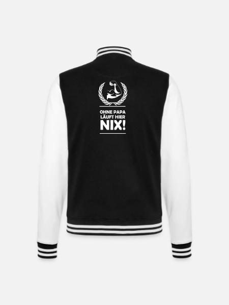 Papa - College-Sweatjacke - Schwarz/Weiß