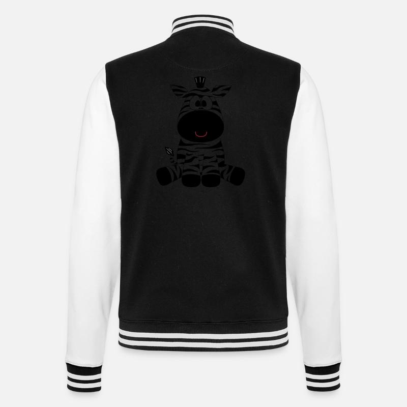 Zebra - College-Sweatjacke - Schwarz/Weiß