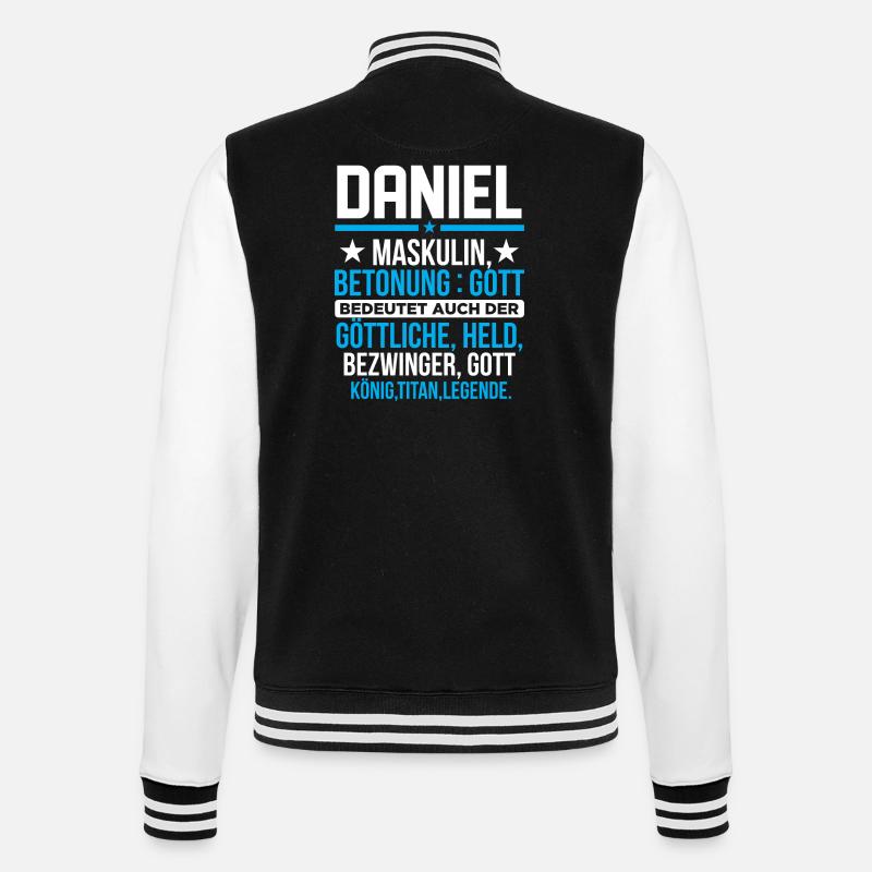 DANIEL - Titan - College-Sweatjacke - Schwarz/Weiß