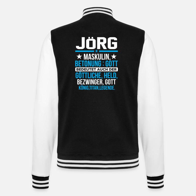 JÖRG - Titan - College-Sweatjacke - Schwarz/Weiß