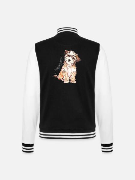 Havaneser - College-Sweatjacke - Schwarz/Weiß