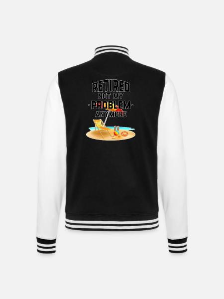 Urlaub Rente Renter Geschenk Pension - College-Sweatjacke - Schwarz/Weiß