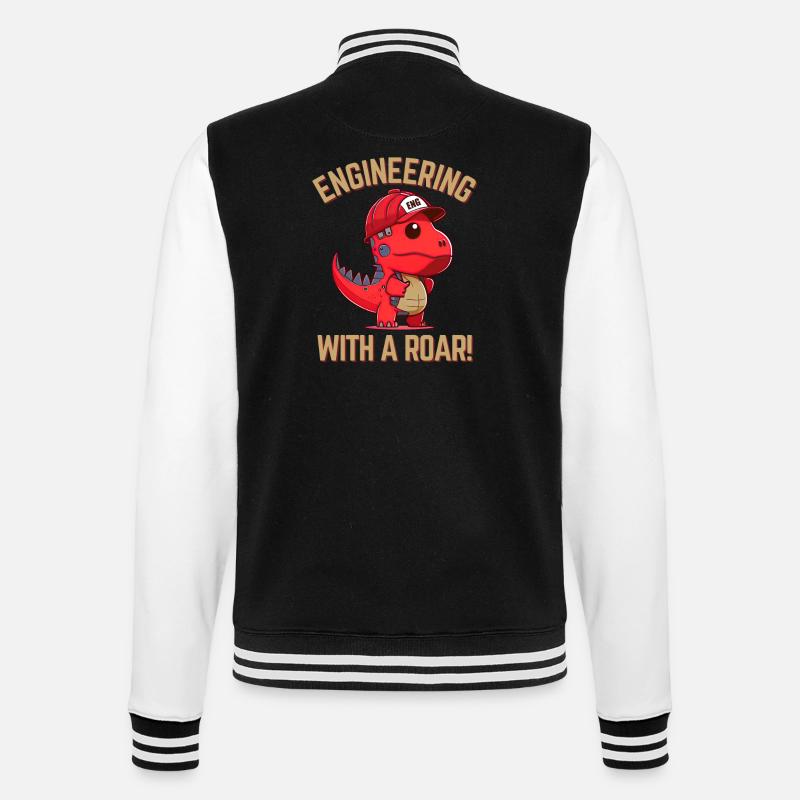 Dino The Engineer - College Sweat Jacket - black/white