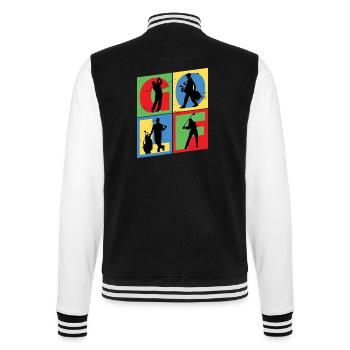 Golf Golfen Golfspieler Sport Hobby Club Vintage - College-Sweatjacke - Schwarz/Weiß - Hinten - Marisol (170cm)