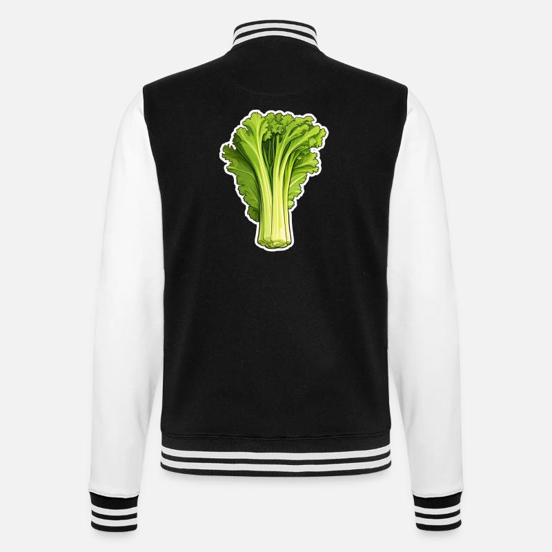 Stangensellerie oder Staudensellerie - College-Sweatjacke - Schwarz/Weiß