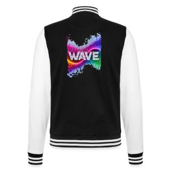 techno wave - College-Sweatjacke - Schwarz/Weiß - Hinten - Marisol (170cm)