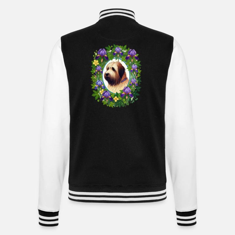 Race de chien Briard - Veste Teddy - noir/blanc