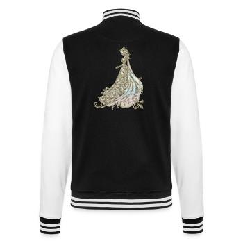 Elegance in gold and black - College Sweat Jacket - black/white - Back - Marisol (170cm)