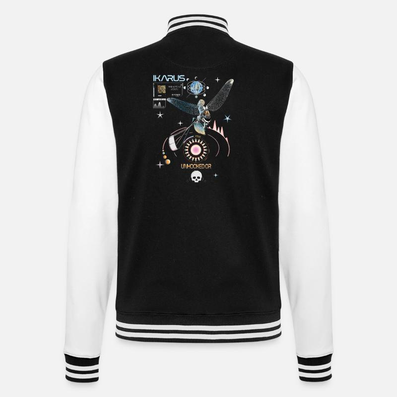 BigAir Ikarus Kitesurfer - College-Sweatjacke - Schwarz/Weiß